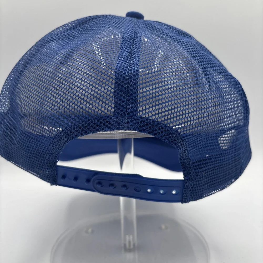 Vintage Napa‎ Auto Parts Mesh Trucker Snapback Hat Cap Logo Blue 1980s 90s